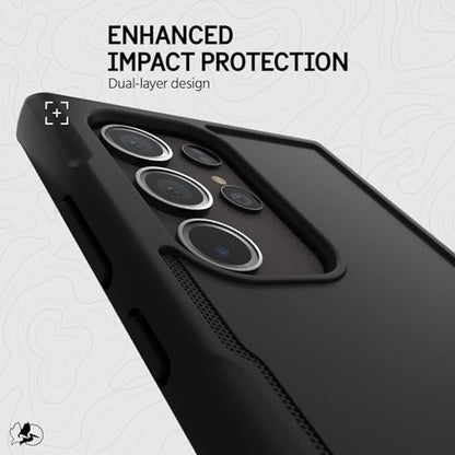 Pelican Voyager - Samsung Galaxy S24 Ultra Case [6.8”] [18ft MIL-STD Drop Protection] [Wireless Charging] Rugged Phone Case for Samsung Galaxy S24 Ultra w/Belt Clip Holster Stand -Anti Scratch - Black - color: Black