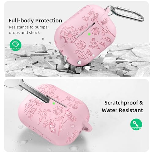 Lerobo for AirPods Pro 3 Case with Cleaner Kit & Keychain, Pink - color: A-Pink, size: AirPods Pro 3