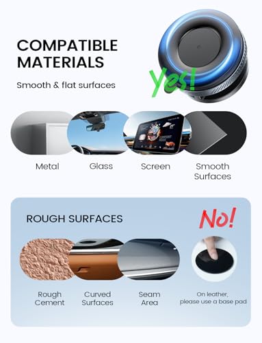 Lamicall Car Phone Holder for Magsafe Dashboard Windshield Nano Gel Vacuum - color: Black