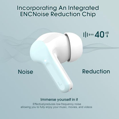 Wireless Earbuds, Bluetooth 5.4 Headphones HiFi Stereo, Bluetooth Earbuds - color: Azure