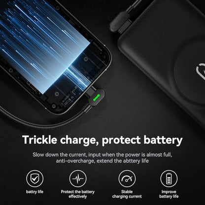 mcdodo 4FT USB-A to Lightning Cable 90 Degree Right Angle USB to Lightning Charging Cable with LED Indicator Light Compatible for iPhone 14 13 12 11/Pro/ProMax/Plus, iPad, AirPods, iTouch (1.2m) - size: 4FT(1.2M)
