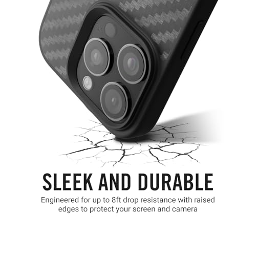 Ridge Case Compatible with iPhone 16 Plus - Compatible with MAGSAFE & Wireless Charging, Aluminum Control Buttons, Dual-Layer Construction, TPU Bumper with Drop Protection (Carbon) - color: Carbon, size: iPhone 16 Plus