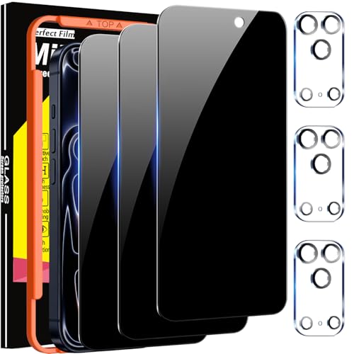 Milomdoi Privacy Screen Protector for iPhone 17 Pro Max, Tempered Glass - size: iPhone 17 Pro Max 6.9 inch