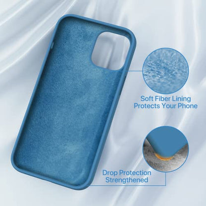 miracase Compatible with iPhone 12 Pro Max Case, [Soft Anti-Scratch Microfiber Lining], Liquid Silicone Case Gel Rubber Shockproof Drop Protection Phone Case for 12 Pro Max, Capri Blue - color: Capri Blue, size: iPhone 12 Pro Max