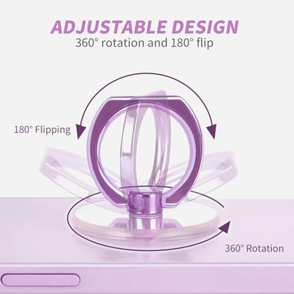 2 Pack Jsoerpay Clear Phone Ring Holder, Lavender - color: Lavender 2