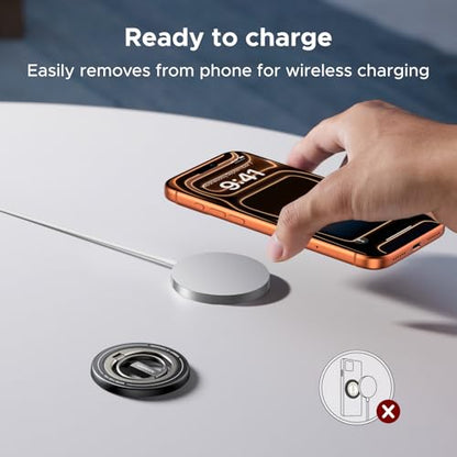 UGREEN Magnetic Phone Grip Ring Holder for MagSafe - 360°Rotating Phone Grip Stand, Dual-Sided Magnetic Cell Phone Finger Ring Kickstand Compatible with iPhone 17/16/15/14/13/12 Pro Max Air