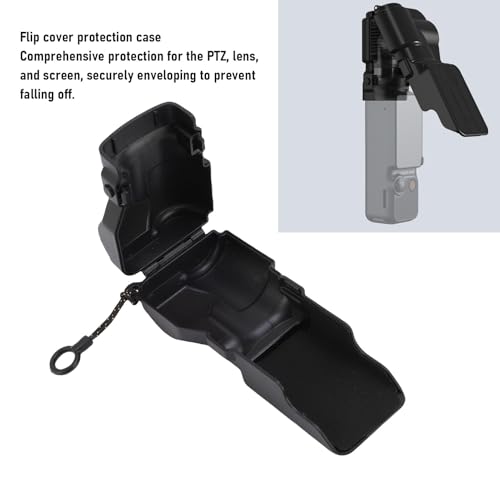 Camera Lens Screen Protector for Smartphone, Scratchproof Protective Cover, Anti Shock Sponge and Lanyard Attachment, Black - color: Black