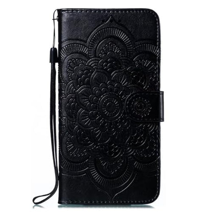 EYZUTAK Case for Samsung Galaxy A17 5G/A26 5G, Premium Leather Magnetic Closure Flip Wallet Phone Case with Card Holder Cash Slots Kickstand Embossed Mandala Flower Shockproof Lanyard Cover - Black - color: Black, size: Samsung Galaxy A17 5G/A26 5G