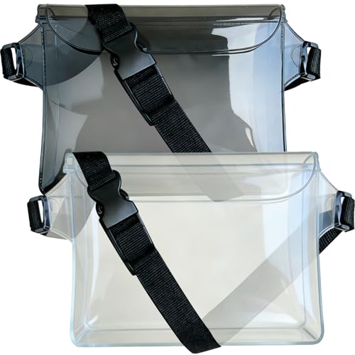 2 Pack Waterproof Floating Phone Pouches with Adjustable Belt for Beach Use | Holds phones, passports & wallets, leak-proof seal, floats on water, ideal for swimming, kayaking and cruises