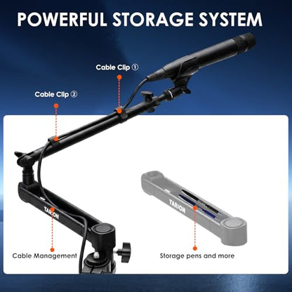 TARION 23.6" Modular Microphone Desktop Extension Boom Arm Titanrig Arm M - size: Arm M (Microphone)