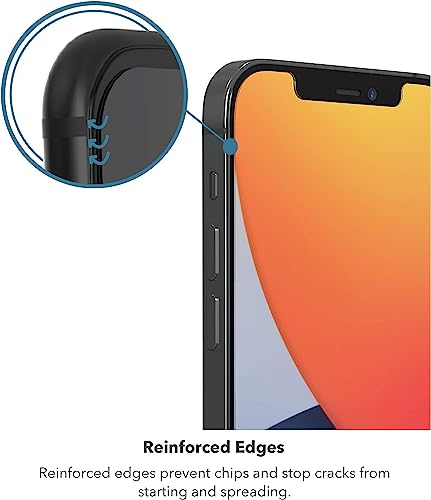 ZAGG InvisibleShield Glass Privacy Screen Protector for iPhone 13 PRO MAX – 3X Impact and Scratch Protection, Strongest Tempered Glass, Smudge-Free, Smooth Silky Feel, Two-way Side View Privacy