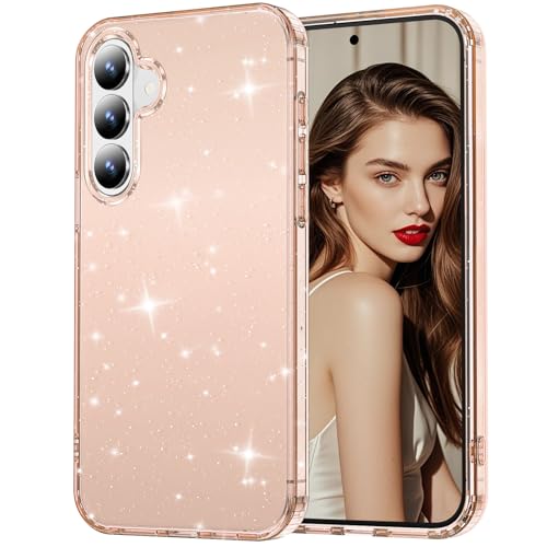 Glitter Case for Samsung Galaxy A17 5G Case, Bling Glitter Shockproof Phone Case for Galaxy A17 Case, Anti-Yellowing Clear Glittering Protective Case for Women and Girls (Gold) - color: Gold, size: A17