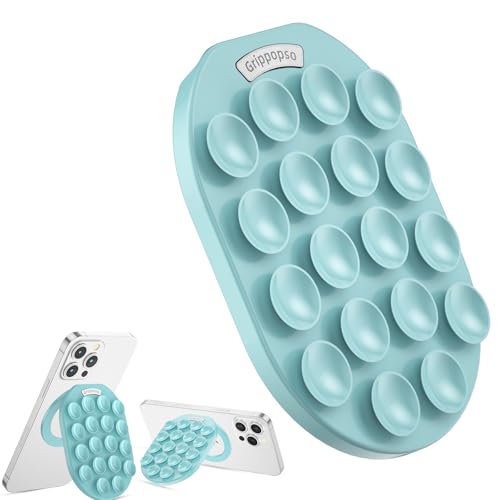 Magnetic Phone Grip Holder for MagSafe Phone Grip,Magnetic Silicone - color: Blue
