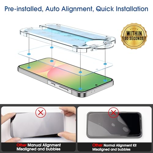 amFilm OneTouch for Samsung Galaxy A56 Screen Protector Tempered Glass - size: A56-6.7"
