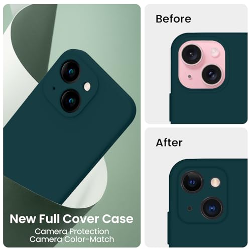 FireNova Designed for iPhone 15 Case, 6.1", Teal | Silicone Upgraded [Camera Protection] Phone Case, with Soft Anti-Scratch Microfiber Lining Inside - color: Teal, size: Iphone 15