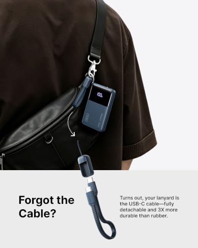 INIU Power Bank, Compact 10000mAh 45W PD Fast Charging Portable Charger - color: Black