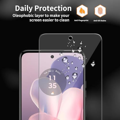 3 Pack for Motorola Moto G Power 5G (2024) [Not Fit for 2020-2023 Version] Tempered Glass Screen Protector, Scratch-Proof, Bubble-Free,HD Transparent, 9H Hardness,Bubble Free,Case Friendly - size: Moto G Power 5G 2024 (3 Pack)