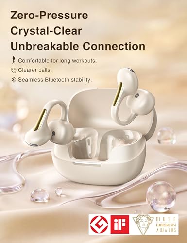 Open Ear Headphones with Dangling Star Jewelry Earrings