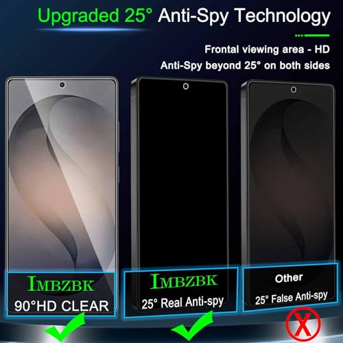 IMBZBK Privacy Screen Protector for Samsung Galaxy S26 Ultra, 3+3 Pack - color: S26 Ultra-Black