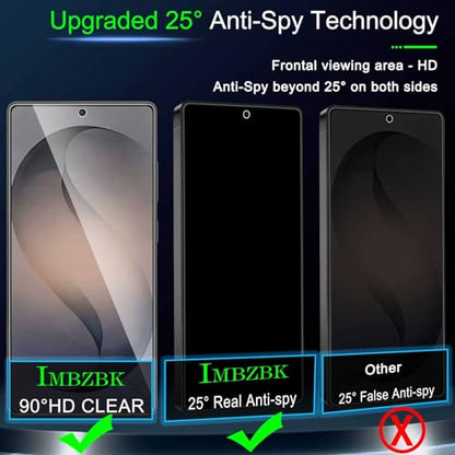IMBZBK Privacy Screen Protector for Samsung Galaxy S26 Ultra, 3+3 Pack - color: S26 Ultra-Black