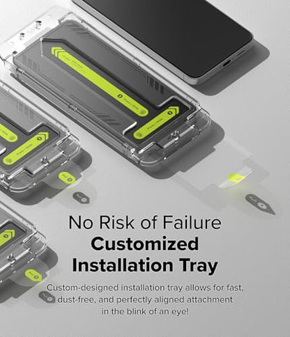 Ringke for Samsung Galaxy S24 FE Screen Protector [Easy Slide, 2 Pack] | Easy Installation with Alignment Tool, Case Friendly Premium 9H Hardness Tempered Glass - size: Galaxy S24 FE