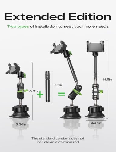MAGIC JOHN Durable Metal Phone Holders for Your Car, Windshield Car Mount - style: Standard