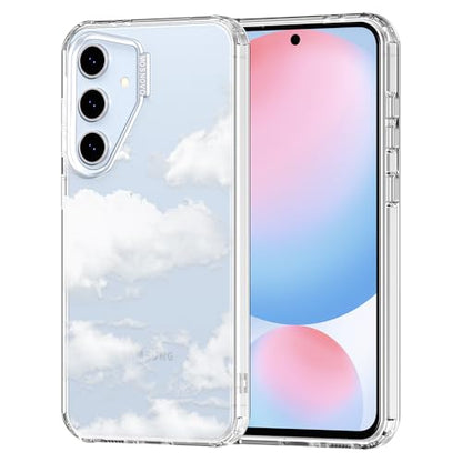 MOSNOVO Case for Samsung Galaxy S24 FE, [Buffertech 6.6ft Military-Grade Drop Protection] [Anti Peel Off Tech] Clear TPU Bumper Phone Case Cover Design - Cloud - color: Clear - Cloud, size: Samsung Galaxy S24 FE