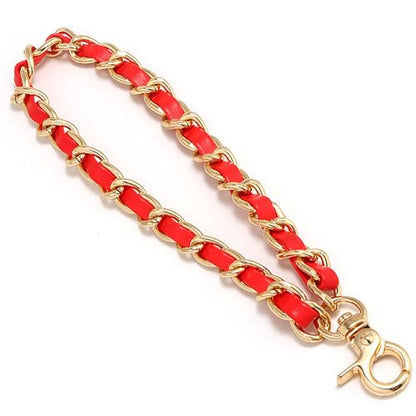 TENOC Universal Metal Phone Wrist Strap/Crossbody Chain - color: W-red