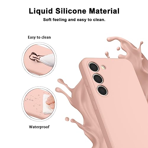 Vanjua Case for Samsung Galaxy S23 (Only), Stylish Liquid Silicone Slim Full-Body Protective Cover Compatible with Samsung Galaxy S23 5G 6.1 Inch Phone Case (Pink) - color: Pink