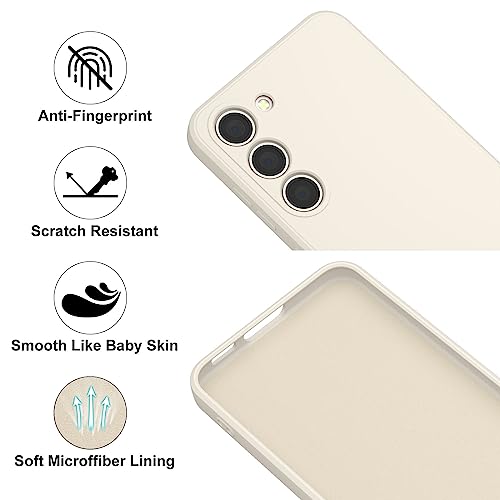 Vanjua Case for Samsung Galaxy S23 (Only), Stylish Liquid Silicone Slim Full-Body Protective Cover Compatible with Samsung Galaxy S23 5G 6.1 Inch Phone Case (White) - color: White