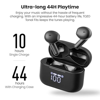 TOZO T21 Wireless Earbuds Bluetooth 5.3 in Ear Headphones Stereo Sound