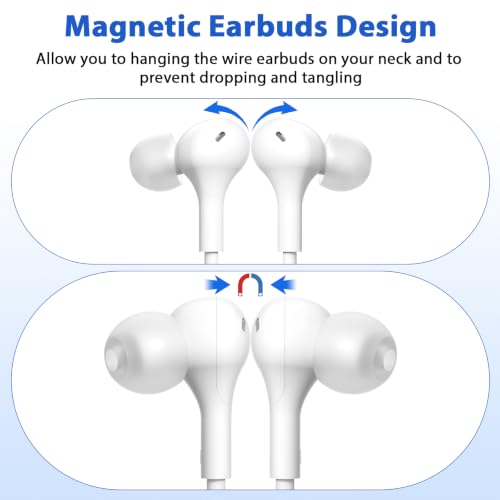 iMangoo for Apple MFi-Certified Lightning Wired Earbuds Headphones with Mic - color: White