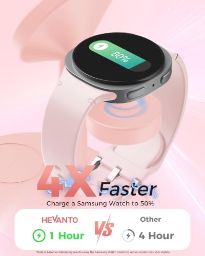 Hevanto 3 in 1 Wireless Charger for Samsung Galaxy, 15W MagSafe Charging - color: Pink, size: 15W