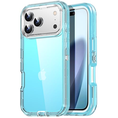 AICase for iPhone 17 Pro Max Case Clear 3 in 1 Heavy Duty Drop Protection Full Body Rugged Shockproof/Dust Proof 3-Layer Military Protective Tough Durable Cover for iPhone 17 Pro Max 6.3"_912 - color: C_Blue, size: iphone 17 Pro Max