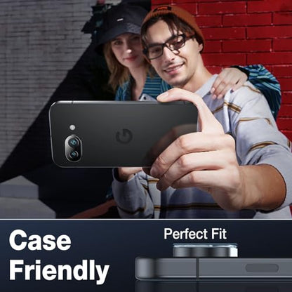 LK 2+2 Pack for Google Pixel 9a Screen Protector + Camera Lens Protector - size: Pixel 9a