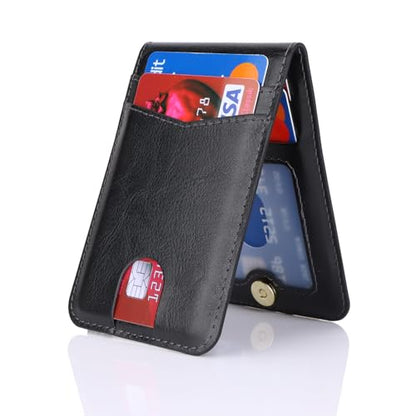 Cavor Compatible with Magsafe Wallet, Magnetic Wallet for iPhone, Black - color: C-Black