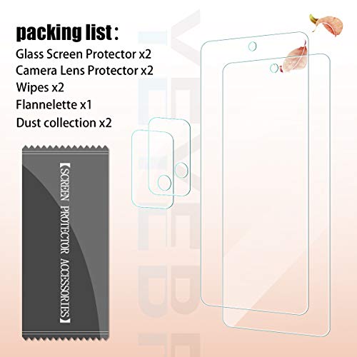 Galaxy A52 HD Clear Tempered Glass Screen Protector + Camera Lens Protectors, [2+2 Pack] [3D Glass] [Anti-Glare] [Bubble-Free] Screen Protector Glass For Samsung Galaxy A52 5G - size: Galaxy A52