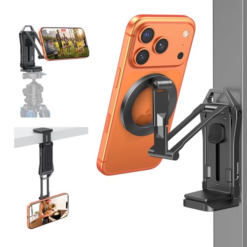 OMOTON TP02-Pro 5 in 1 Magnetic Phone Holder for Vlogging Essentials, Black - color: 1-Black