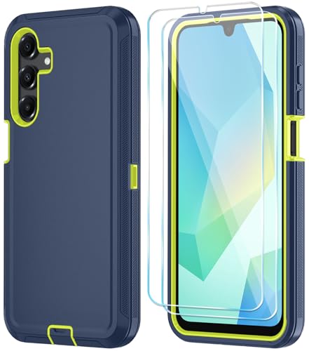Qinmay Phone Case for Samsung Galaxy A16 5G Case with HD Screen Protector, Heavy Duty Shockproof & Dropproof 3-Layer Cover Phone Case for Galaxy A16,Bluegreen - color: BlueGreen, size: for Galaxy A16