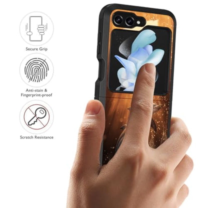 for Samsung Galaxy Z Flip 5 Case, Heavy Duty Dual Layer Hybrid Military Grade Shockproof Drop Folding Protective Cover for Samsung Galaxy Z Flip 5 5G 2023, Dolphin - color: Dolphin