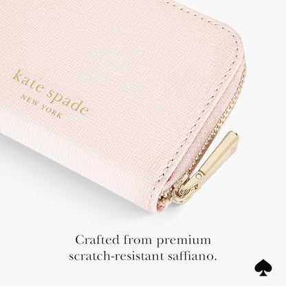 kate spade new york Devin Zip Magnetic Card Holder/Wallet - Chalk Pink | Stylish Phone Wallet - Compatible w/MagSafe Phones & Cases -Detachable MagSafe Wallet for iPhone 17 Pro Max/16/15/14/Pixel 10 - color: Devin - Chalk Pink