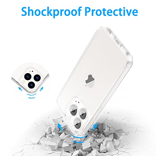 JJGoo Compatible with iPhone 14 Pro Case, Clear Soft Shockproof Protective Slim Thin Bumper Cover Transparent Phone Case - color: Clear