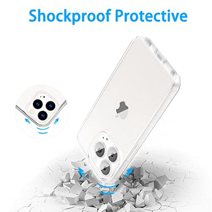 JJGoo Compatible with iPhone 14 Pro Case, Clear Soft Shockproof Protective Slim Thin Bumper Cover Transparent Phone Case - color: Clear