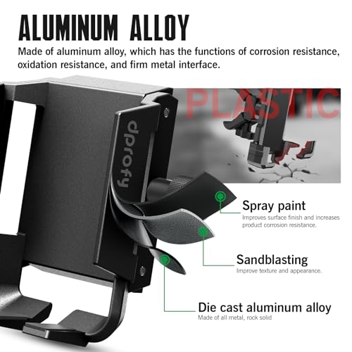 Dprofy Golf Cart Phone Holder Strong Magnetic Golf Cart Phone Mount Golf Accessories Fit for All Popular Smart Phones Special Design for Thick Case and Ring Holder (Black) - color: Black