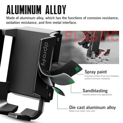 Dprofy Golf Cart Phone Holder Strong Magnetic Golf Cart Phone Mount Golf Accessories Fit for All Popular Smart Phones Special Design for Thick Case and Ring Holder (Black) - color: Black
