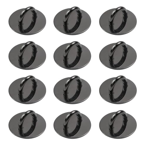 Phone Charm Hook Adhesive Phone Finger Grip Hook, Round - style: Round, Black