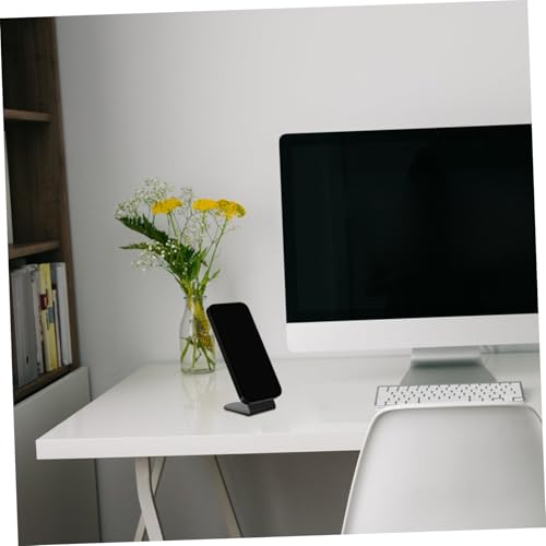 Wireless Charging Dock Stand Black Aluminum Alloy for Desk