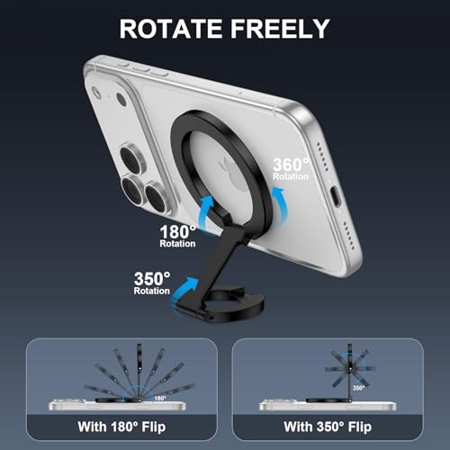 iPhone 17e Phone Grip for Samsung S26 Phone Ring Holder for MagSafe - color: Black