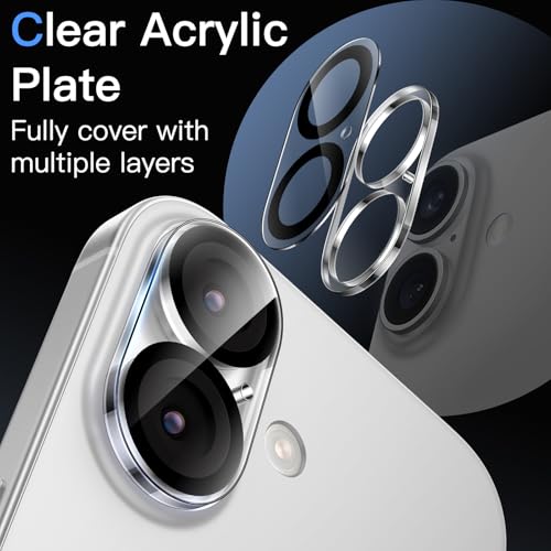 JETech Camera Lens Protector for iPhone 17, Clear, 3-Pack | 9H Tempered Glass, HD Clear, Anti-Scratch Protection, Night Shot Compatible, Case-Friendly - size: iPhone 17