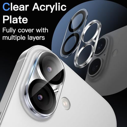 JETech Camera Lens Protector for iPhone 17, Clear, 3-Pack - size: iPhone 17